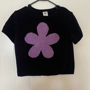 vintage flower crop top